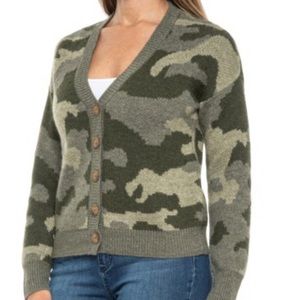 NEW Lucky Brand Camo Sweater Women Size M